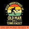 Funny Tennis Art For Grandpa Men Tennis Player Racket Sport - PNG download with transparent background - Bold & Eye Catching
