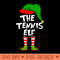 Funny Matching Family Christmas The Tennis Elf - PNG Art Files - Revolutionize Your Designs