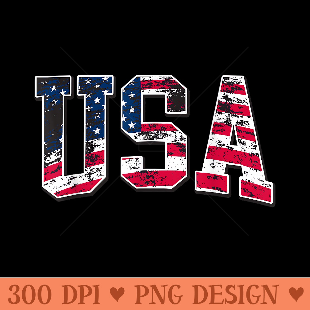 USA Vintage American Flag - Sublimation PNG Designs - Instant Access To Downloadable Files