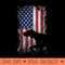 Patriotic German Shorthaired Pointer American Flag GSP Dog - Digital PNG Downloads - Revolutionize Your Designs