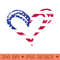 USA Flag Heart American Patriotic Armed Forces Memorial Day - Beautiful PNG download - Enhance Your Apparel