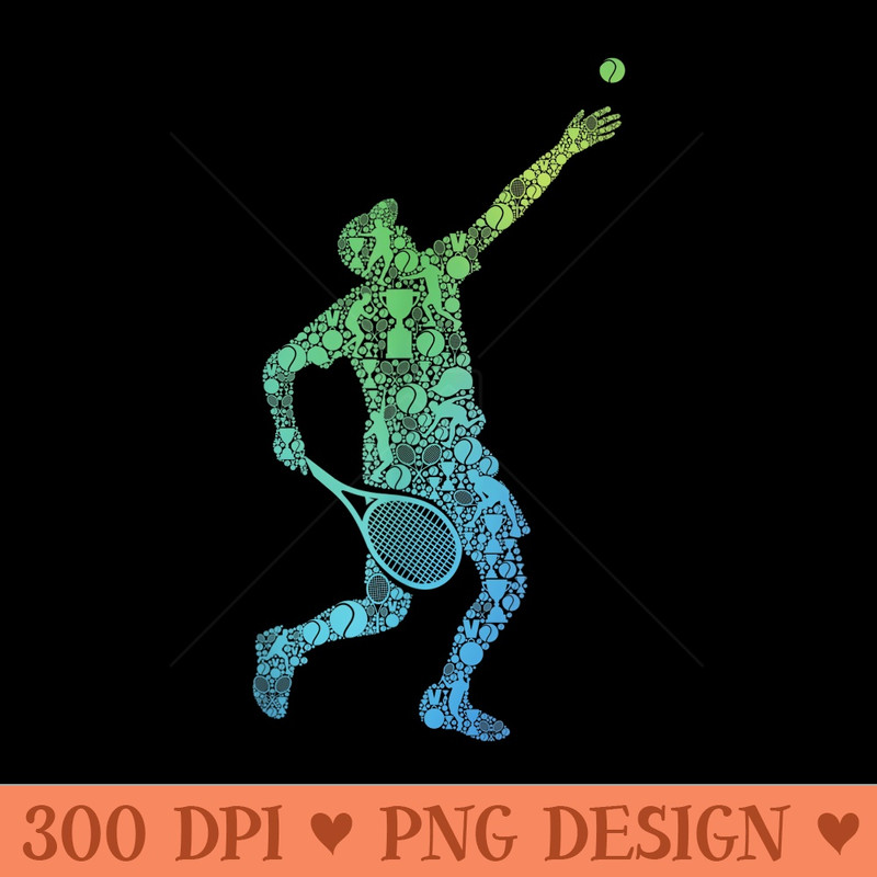 Tennis Player Competition Tournament Sports Lover - Digital PNG Artwork - Versatile And Customizable Designs