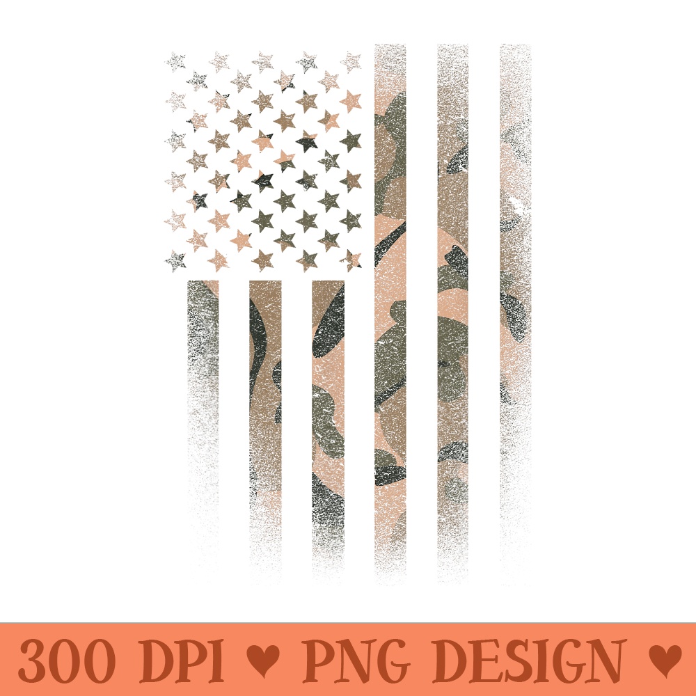 Camo American Flag Usa Military Tactical Camouflage Desert - Mug Sublimation PNG - Bring Your Designs to Life