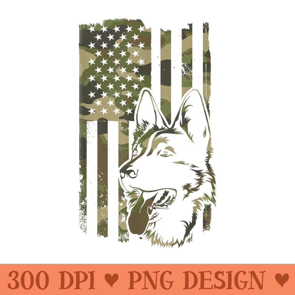 German Shepherd Dog Dog Lover Shepherd USA Flag 4th July - High Quality PNG download - Create with Confidence
