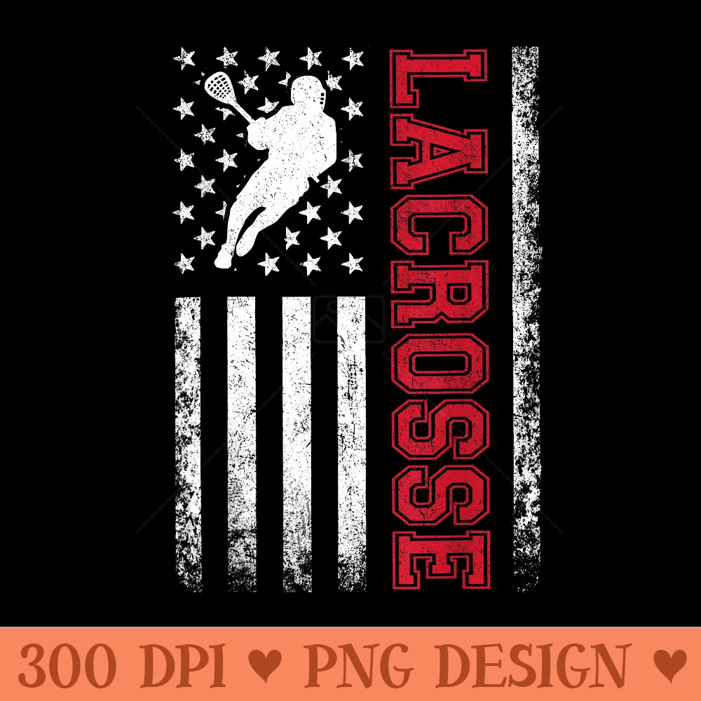 Lacrosse USA Flag Lax Girls - High Resolution PNG download - Perfect for Personalization