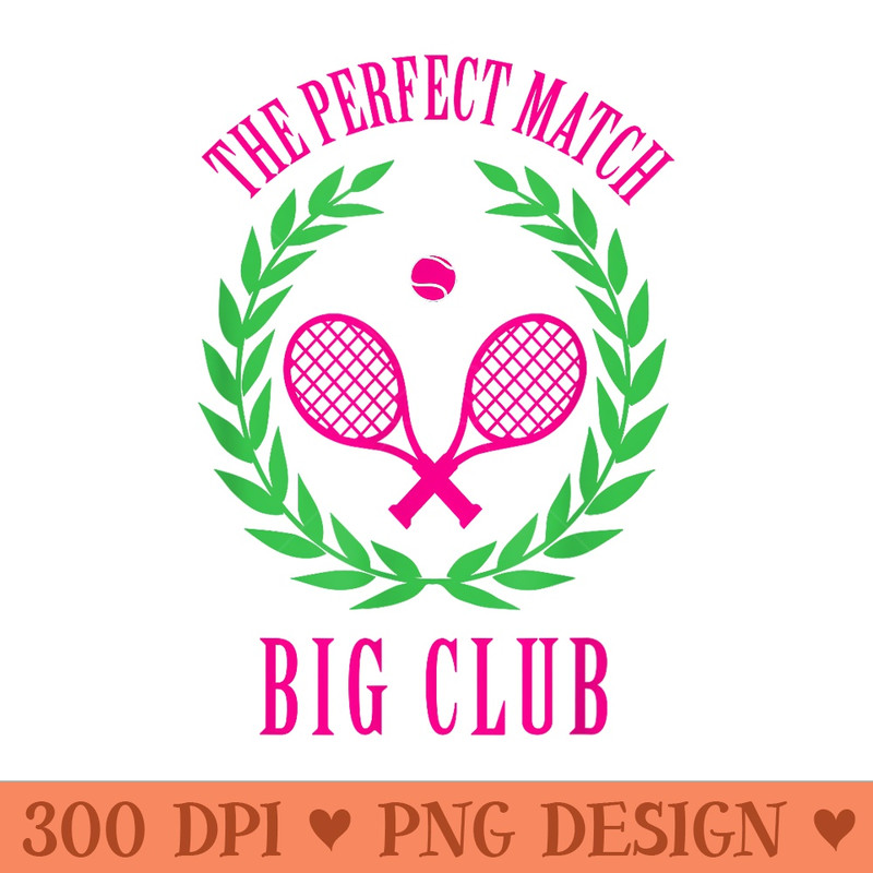 Tennis Match Club Little  G Big Sorority Reveal - Unique Sublimation PNG Download - Enhance Your Apparel