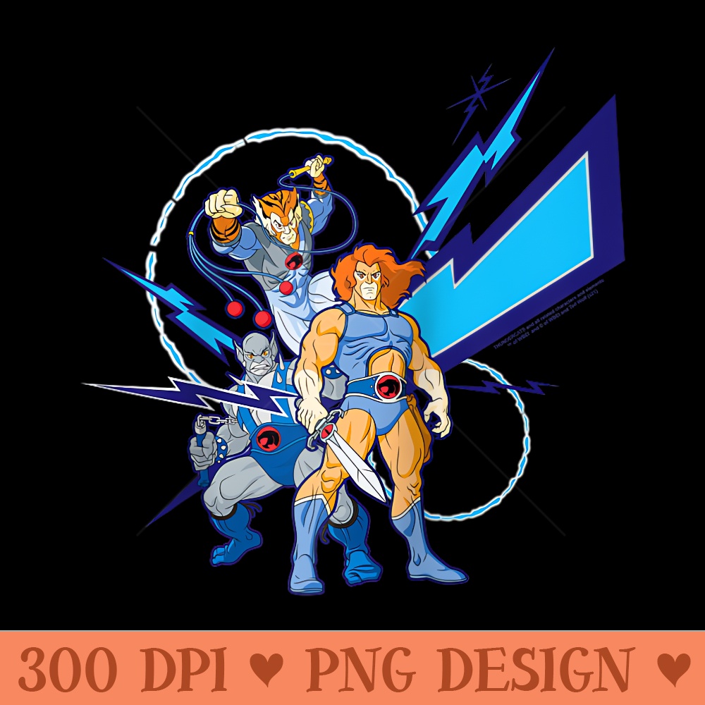 ThunderCats Panthro, Tygra and LionO Zap Attack Raglan Baseball - Exclusive PNG designs - Eco Friendly And Sustainable