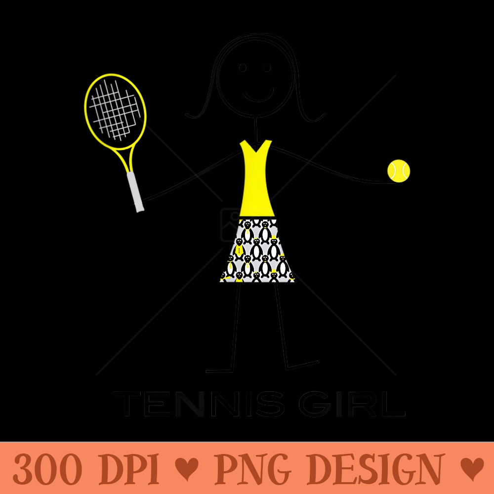 Funny Tennis Design Women, Girl Tennis Player - Transparent PNG download - Stunning Sublimation Graphics