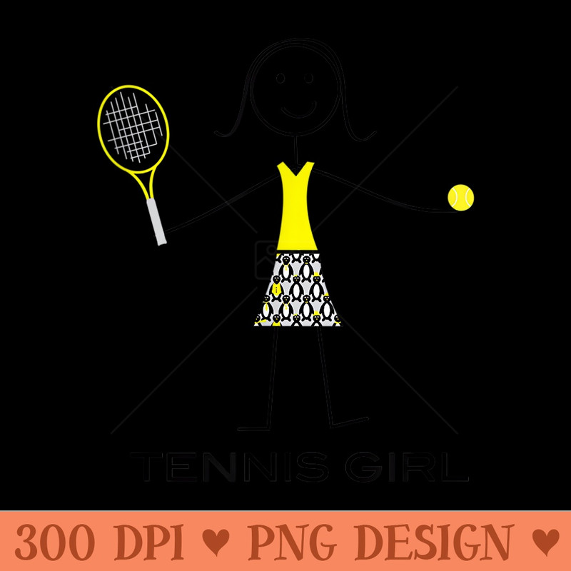 Funny Tennis Design Women, Girl Tennis Player - Transparent PNG download - Stunning Sublimation Graphics