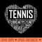 Tennis Lover Heart Love T for Players and Coaches - PNG Templates - Bold & Eye Catching