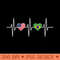 USA Brazil Heartbeat America Brazilian Flag Heart - Digital PNG Downloads - Spice Up Your Sublimation Projects
