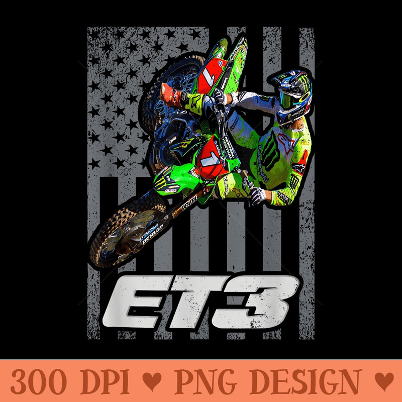 ET3 TOMAC USA FLAG 450SX MOTOCROSS ET1 - Ready To Print PNG Designs - Spice Up Your Sublimation Projects