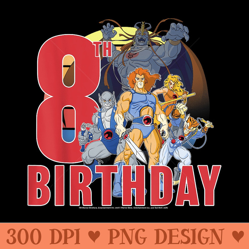 ThunderCats Happy 8th Birthday - PNG Graphics - Quick And Seamless Download Process