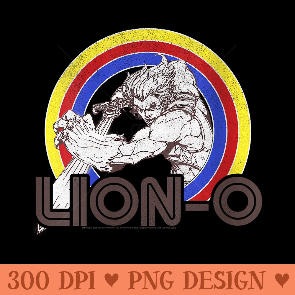 ThunderCats LionO Retro Rainbow - Printable PNG Graphics - Transform Your Sublimation Creations