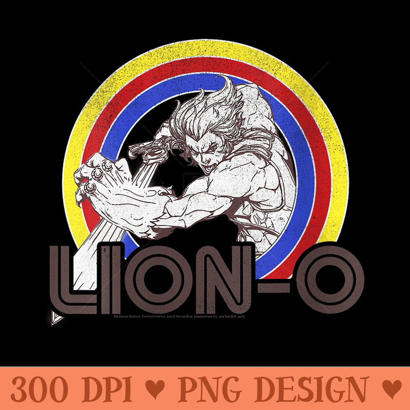 ThunderCats LionO Retro Rainbow - Printable PNG Graphics - Transform Your Sublimation Creations