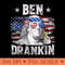 Funny Ben Drankin 4th Of July USA Flag Men Drinking Beer - Trendy PNG Designs - Eco Friendly And Sustainable