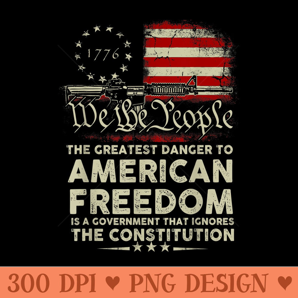 Gun USA Flag American Freedom Funny Government Womens Mens - PNG Download - Stunning Sublimation Graphics
