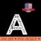 USA HumanFlag Letter A American USA - Ready To Print PNG Designs - Limited Edition And Exclusive Designs