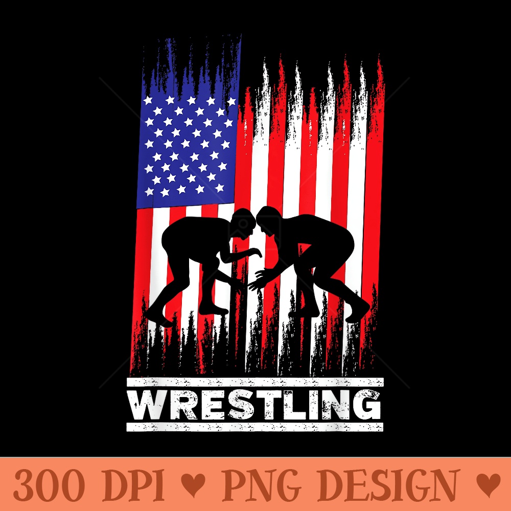 Wrestler Wrestling Fans American Flag - Vector PNG Clipart - Easy To Print And User Friendly Designs