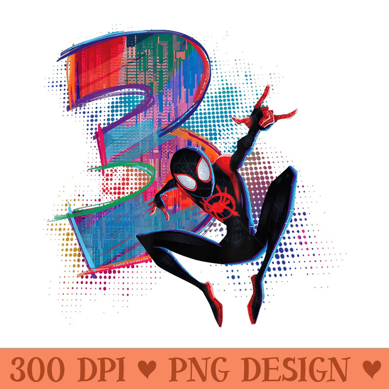 Marvel SpiderMan Miles Morales 3rd Birthday Graphic - PNG Templates - Eco Friendly And Sustainable