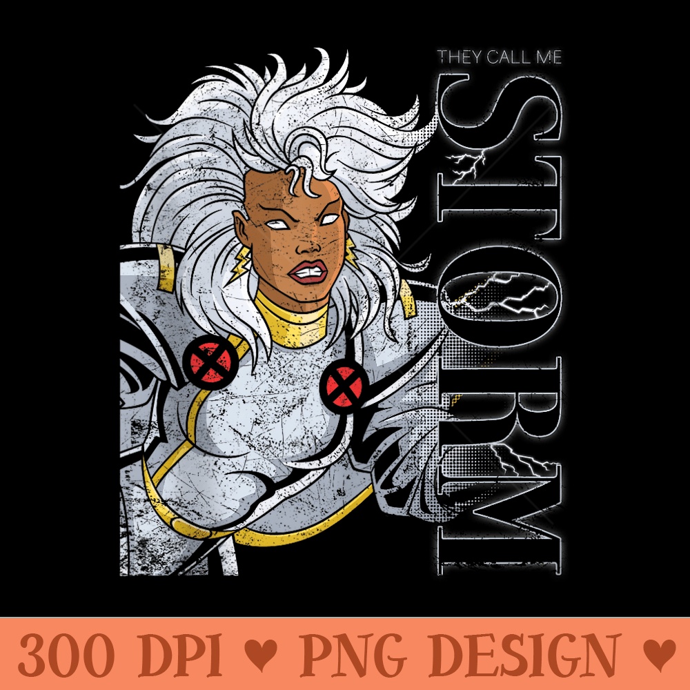 Marvel XMen They Call Me Storm 90s Retro - PNG download with transparent background - Quick And Seamless Download Process