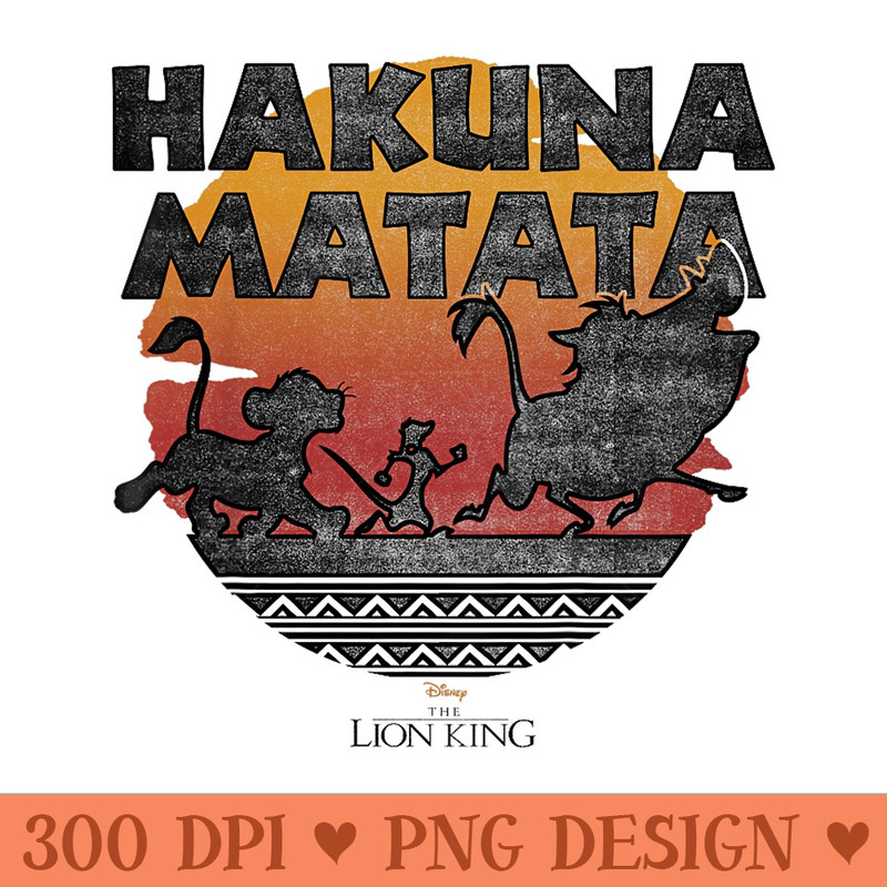Disney The Lion King Hakuna Matata Vintage Toddler - Design PNG template - Limited Edition And Exclusive Designs