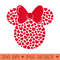 Disney Minnie Mouse Icon Filled with Hearts - High Resolution PNG Designs - Limited Edition And Exclusive Designs