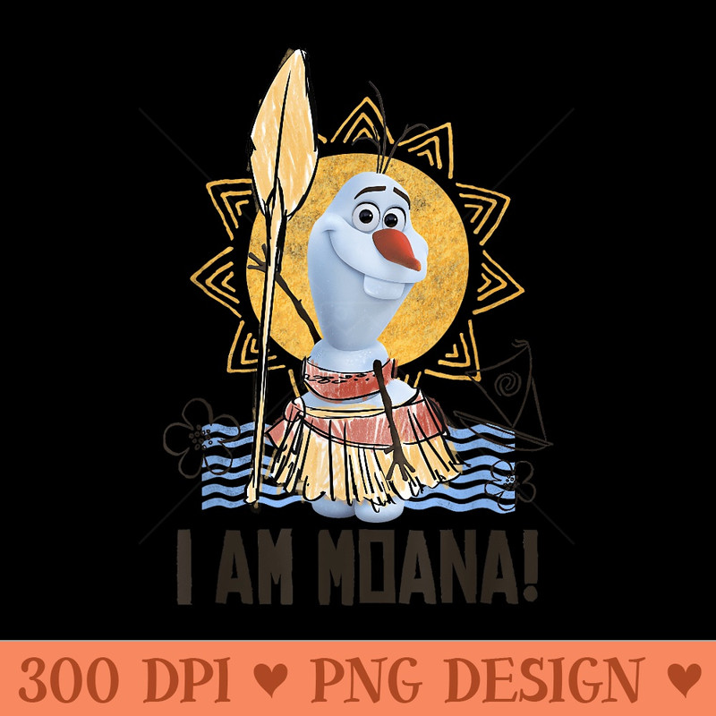 Disney Olaf Presents Moana Sketch - High Quality PNG download - Stunning Sublimation Graphics