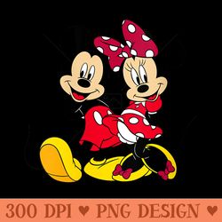womens disney big mickey and minnie mouse t, blue, small - png clipart download