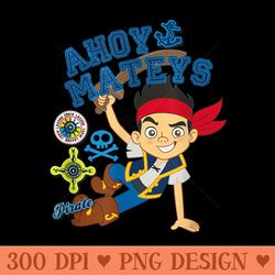 disney jake and the never land pirates ahoy mateys - clipart png