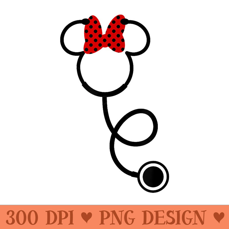 Disney Nurses Day Minnie Mouse Stethoscope - Free PNG download - Unlock Vibrant Sublimation Designs