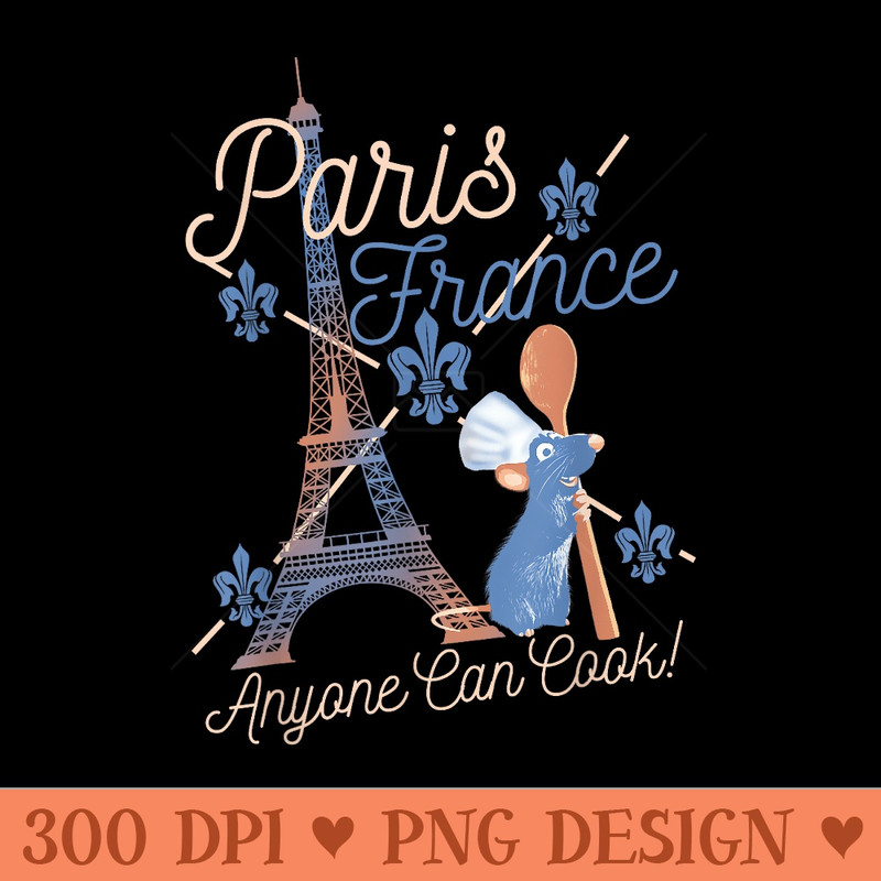 Disney Pixar Ratatouille Remy Paris France Poster - PNG download with transparent background - Instant Access To Downloadable Files