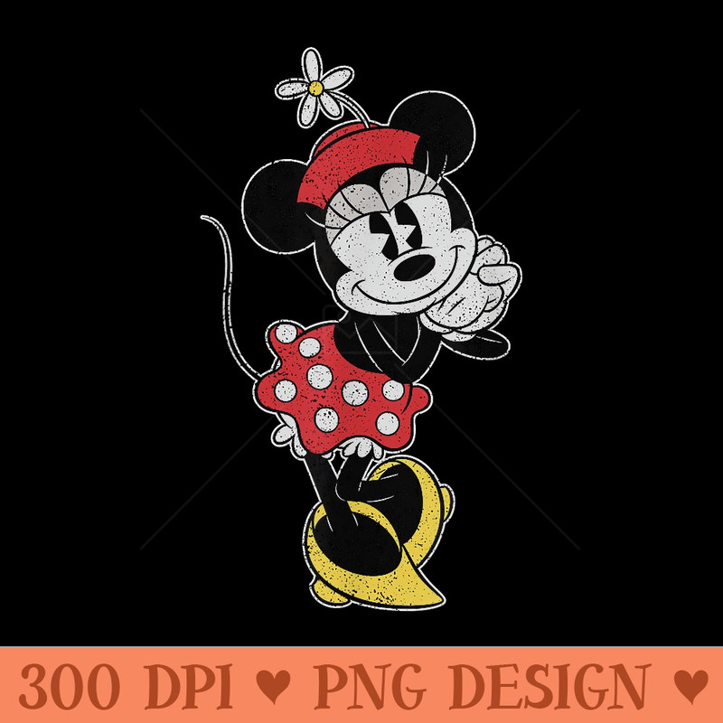 Disney Vintage Minnie Mouse Sweetheart Pose - PNG graphics - Quick And Seamless Download Process