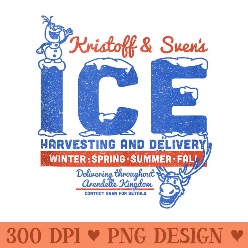 Disney Frozen Kristoff Svens Ice Harvesting And Delivery - High Quality PNG Files - Bold & Eye Catching