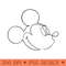 Disney Mickey Mouse Head Artist Pencil Doodle Retro Vintage - PNG Templates - Perfect for Sublimation Mastery