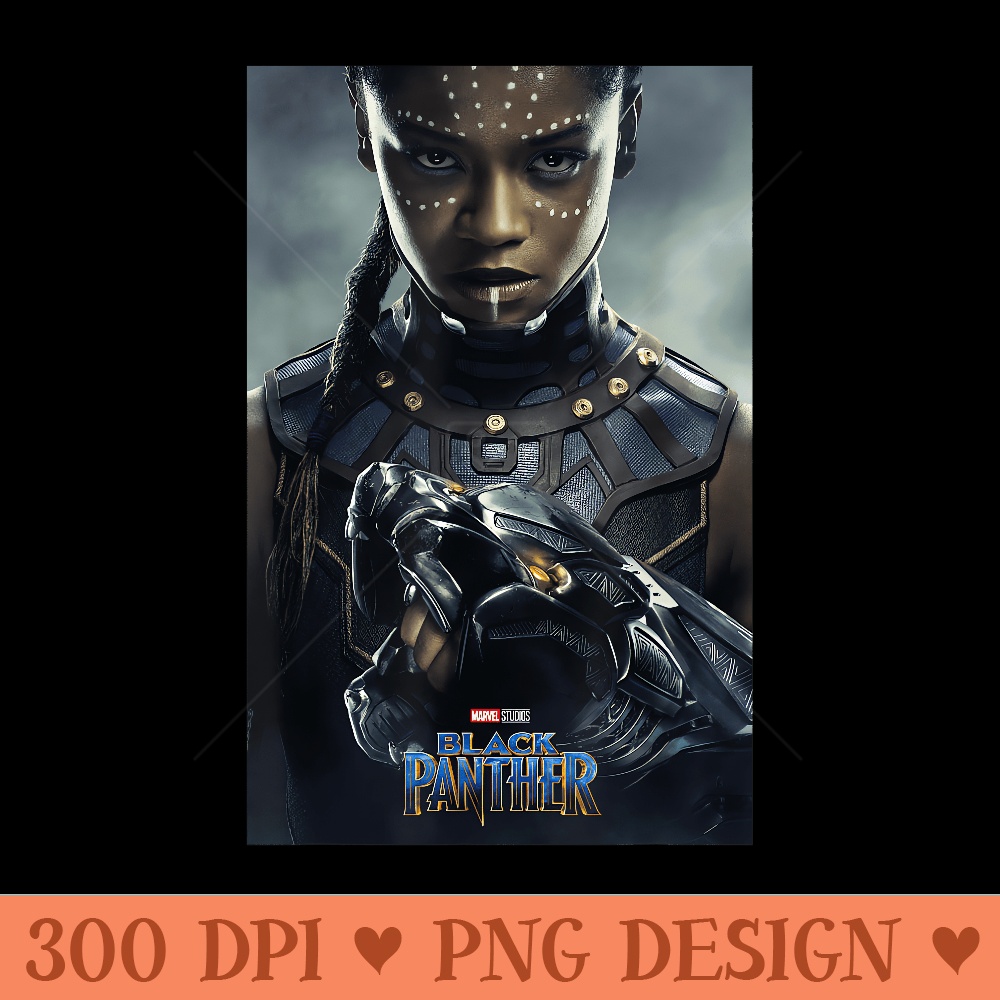 Marvel Black Panther Movie Shuri Poster Graphic T - PNG image download - Limited Edition And Exclusive Designs