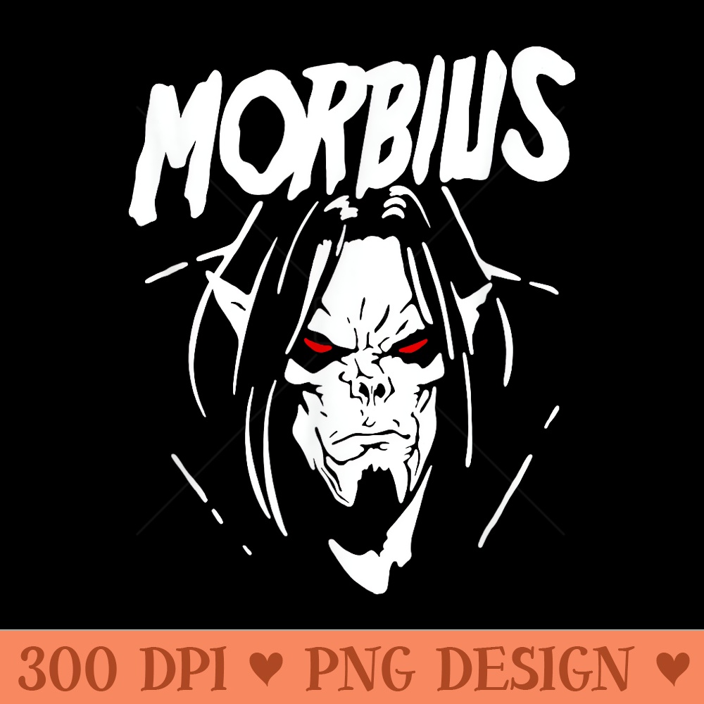 Marvel Comics Retro Classic Morbius Big Face Outline - Free PNG download - Perfect for Personalization
