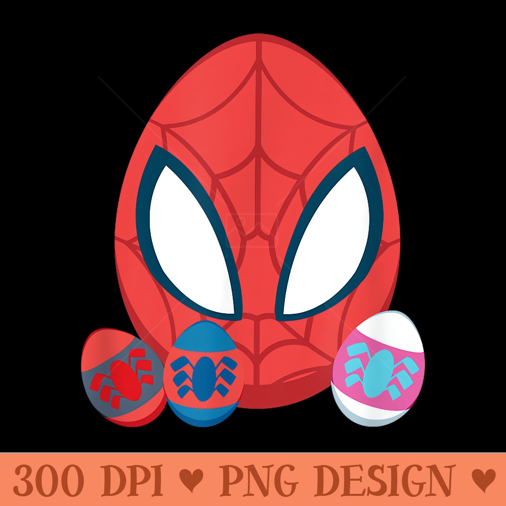 Marvel SpiderMan and SpiderFriends Toony Easter Eggs - High Quality PNG Clipart - Enhance Your Apparel