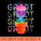 Marvel Groot Headphones Flowerpot Rainbow Colors - Unique Sublimation PNG Download - Unique And Exclusive Designs