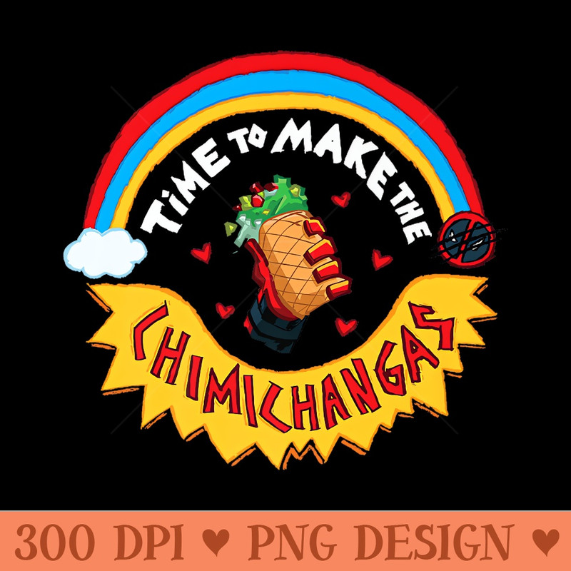 Marvel Studios Deadpool Wolverine Chimichangas Rainbow Premium - PNG download with transparent background - Premium Quality PNG Artwork