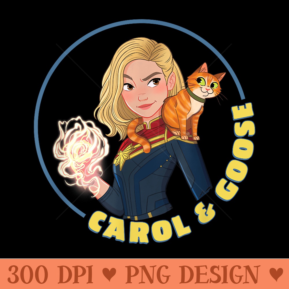 Marvel Studios The Marvels Captain Marvel Toon Carol Goose - PNG Clipart for Graphic Design - Bold & Eye Catching