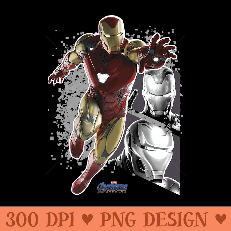 Marvel Avengers Endgame Iron Man Panel Pose Premium Premium - Ready To Print PNG Designs - Unique And Exclusive Designs