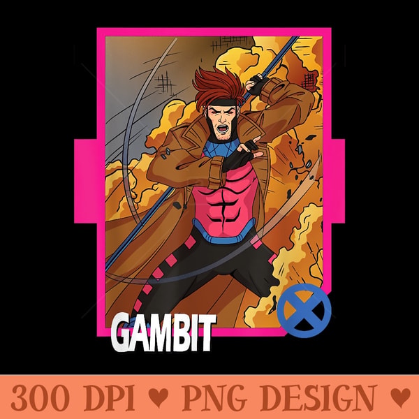 Gambit Card Design Marvel XMen 97 Classic Gambit Vintage Super Hero Card - Subl | Inspire ...