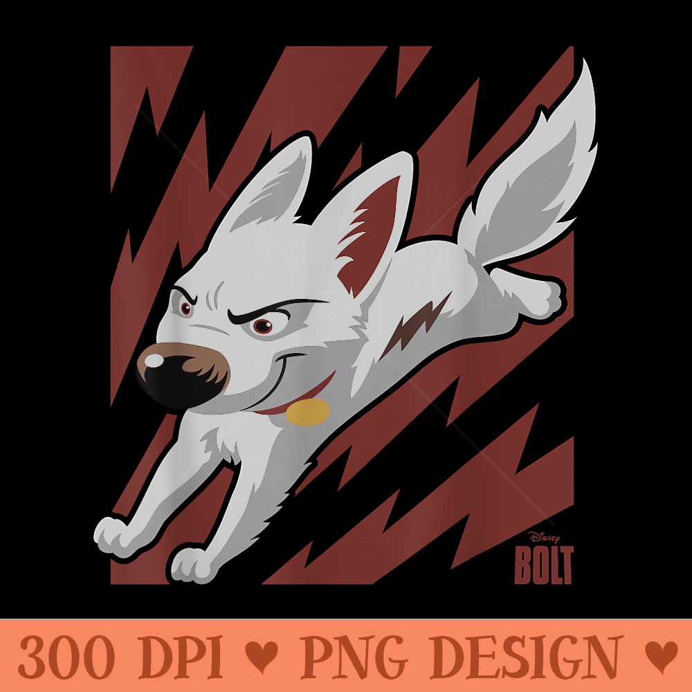 Disney Bolt The Super Dog - Modern PNG designs - Eco Friendly And Sustainable