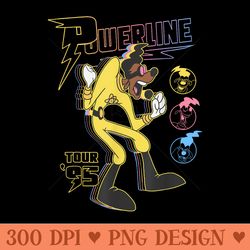 disney a goofy movie powerline tour 95 retro neon poster - png clipart download