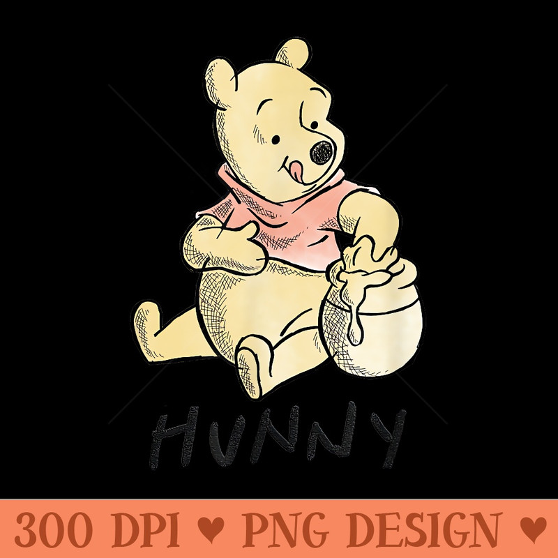 Disney Winnie the Pooh Hunny - High Resolution PNG Designs - High Resolution And Print Ready Designs