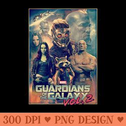 marvel guardians of the galaxy vol 2 team effort poster - png image download