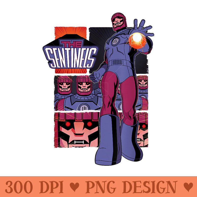 Marvel XMen 97 Sentinels Vintage Classic Comic Book Panels - High Resolution PNG download - Perfect for Creative Projects