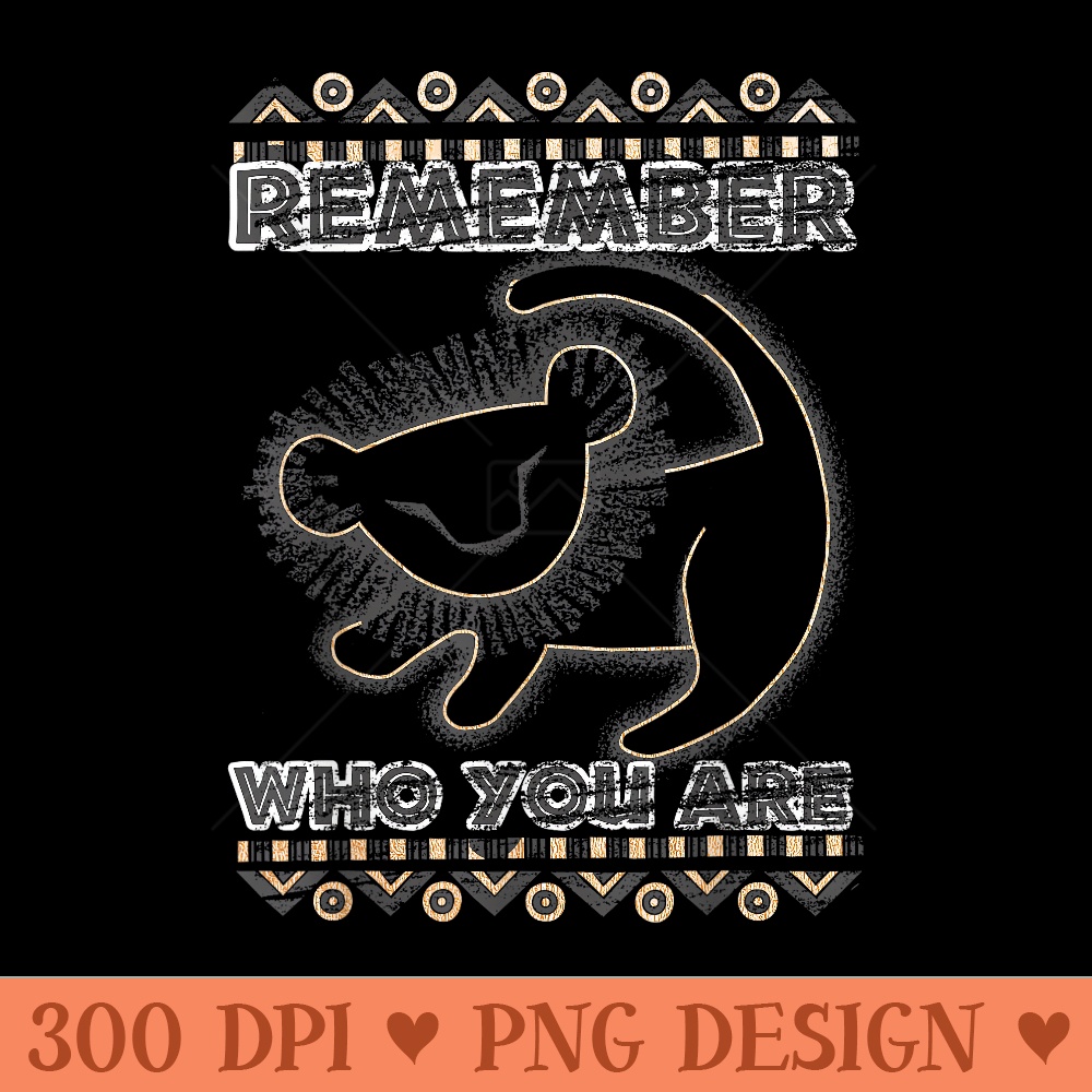 Disney Lion King Remember Who You Are Geometric Portrait - Printable PNG Images - Perfect for Personalization