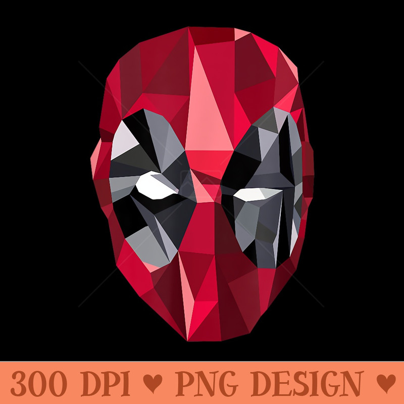 Marvel Deadpool Geometric Shape Prism Face Graphic T - High Quality PNG Clipart - Lifetime Access To Purchased Files